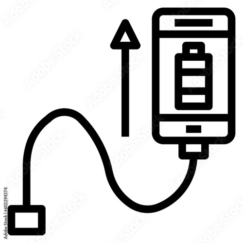charge outline style icon