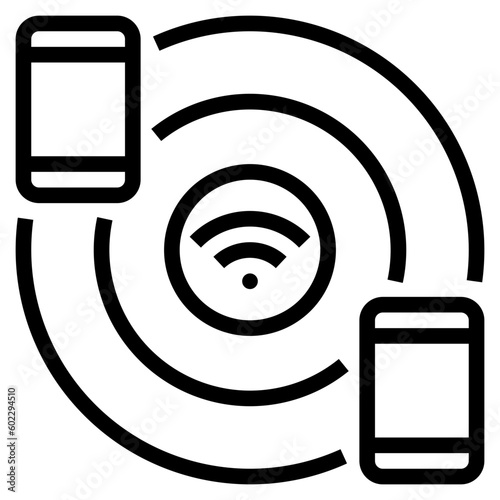 connect outline style icon