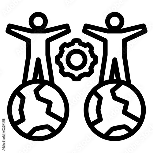 control outline style icon