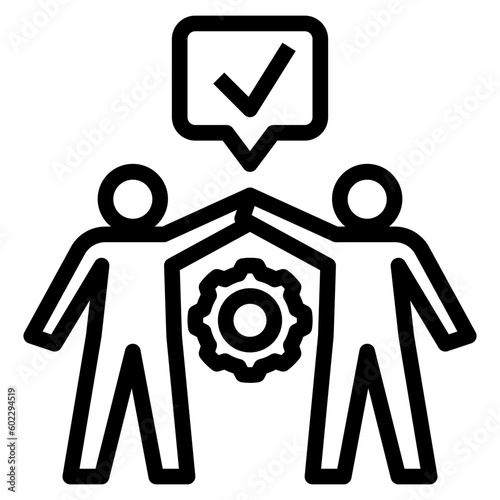 cooperate outline style icon