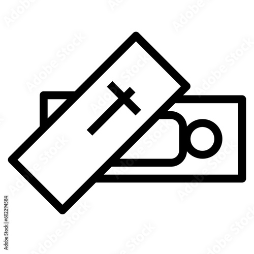 death outline style icon