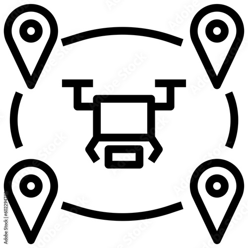 drone outline style icon