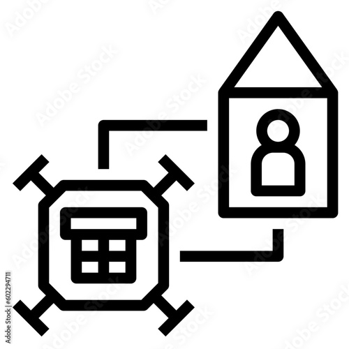 drone outline style icon