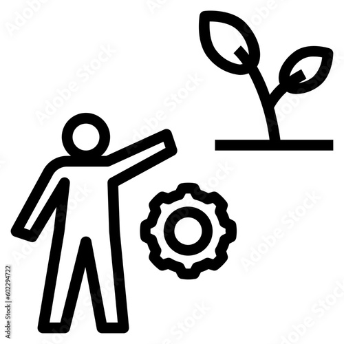 ecologist outline style icon
