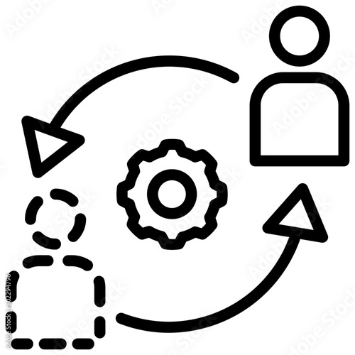exchange outline style icon