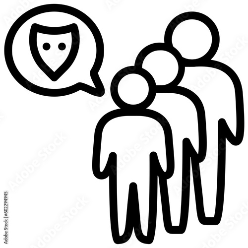 fake outline style icon