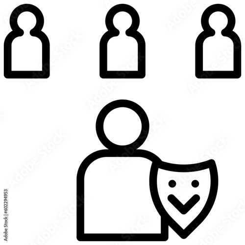 fake outline style icon
