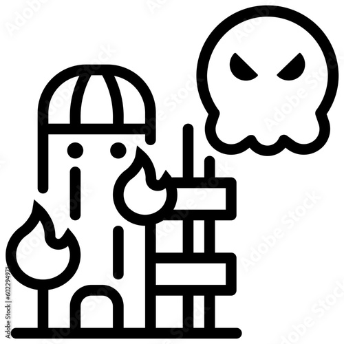 fire outline style icon