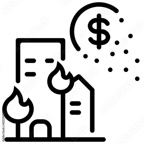 fire outline style icon