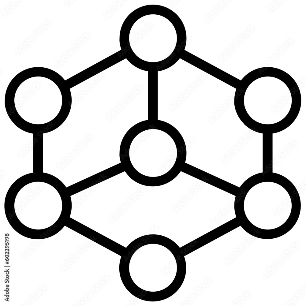 hexagon outline style icon hexagon outline style icon