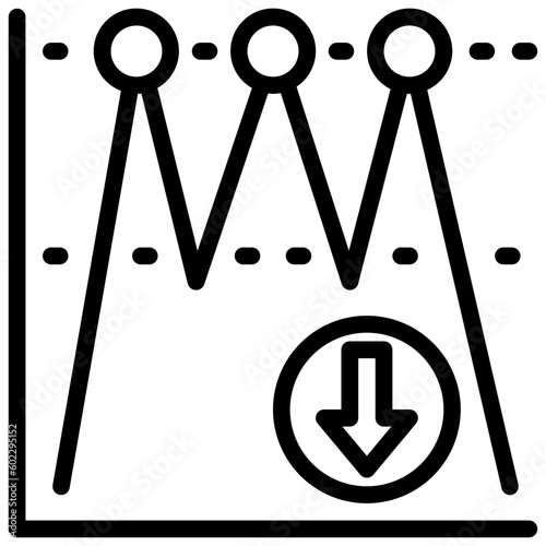 graph outline style icon