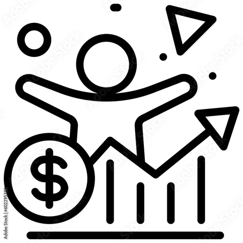 investor outline style icon