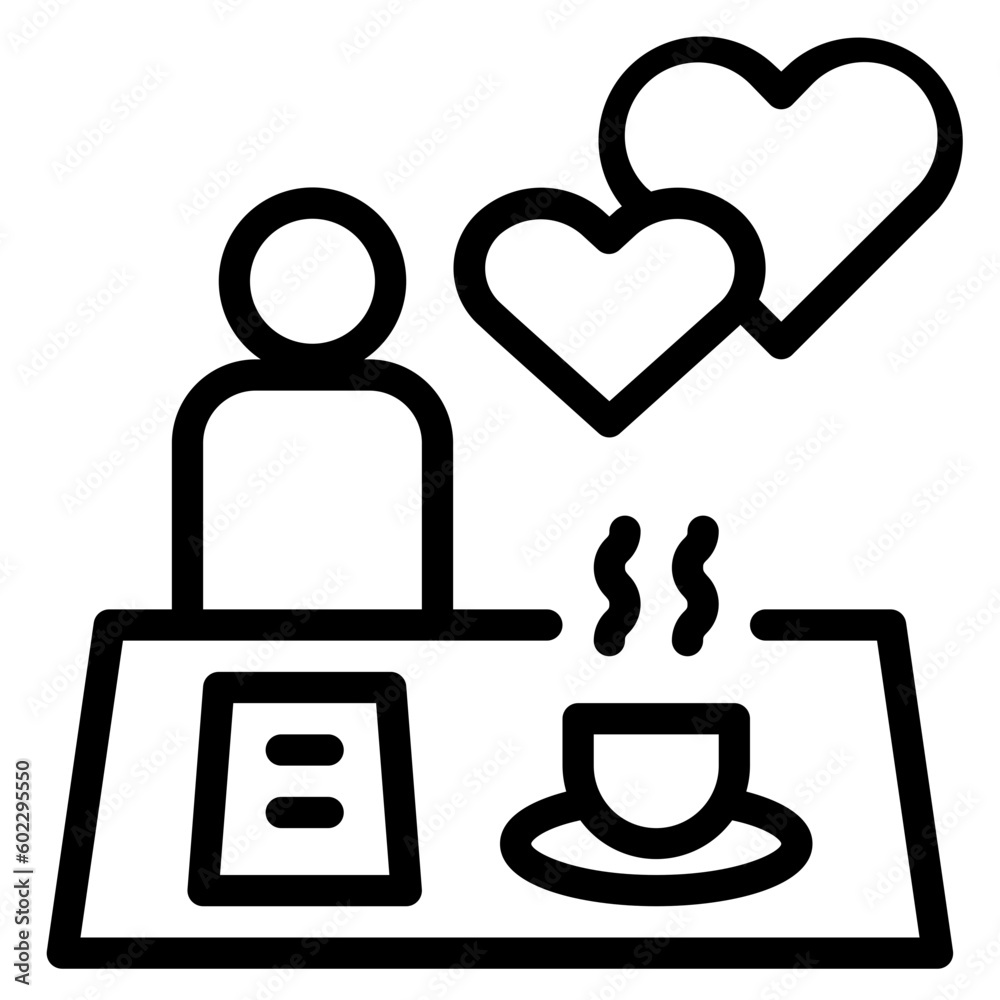 Obraz premium morning outline style icon