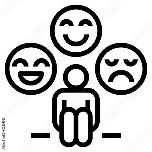 mood outline style icon
