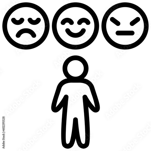 mood outline style icon