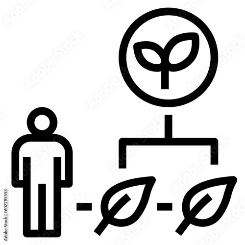nature outline style icon