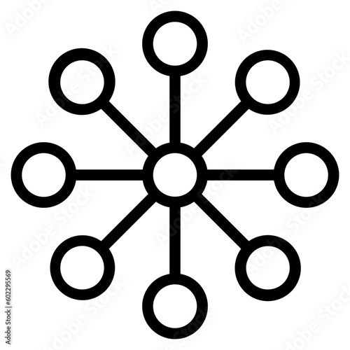 network outline style icon