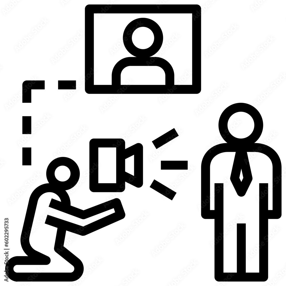 photographer outline style icon