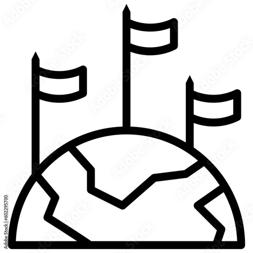 peace outline style icon