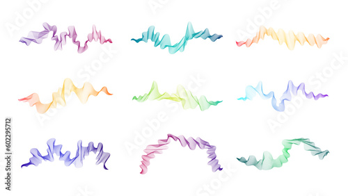 Abstract backdrop with wave gradient lines