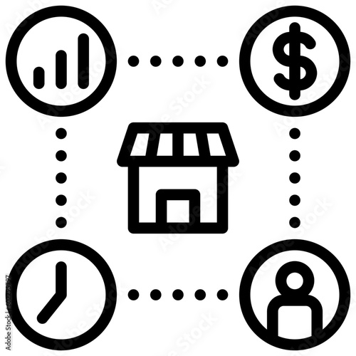 process outline style icon