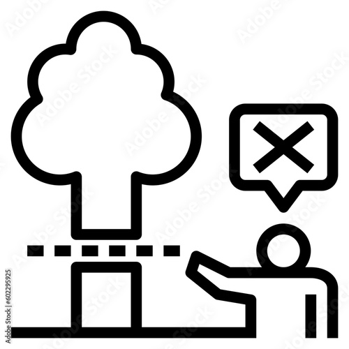 resist outline style icon