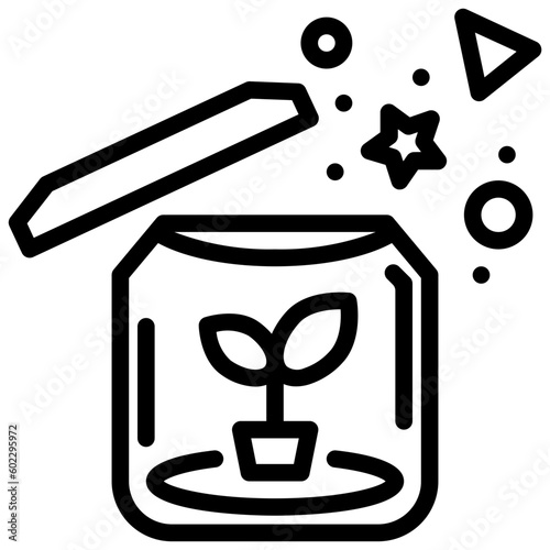 sapling outline style icon