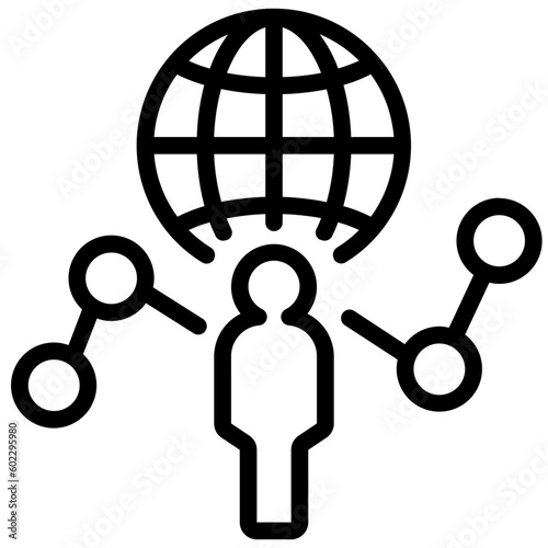 self development outline style icon