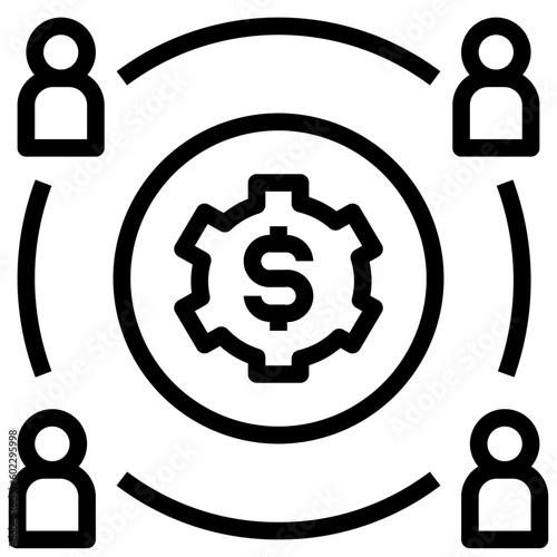share outline style icon