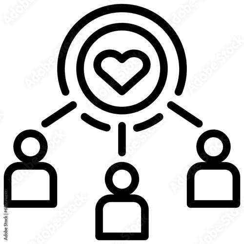 team outline style icon