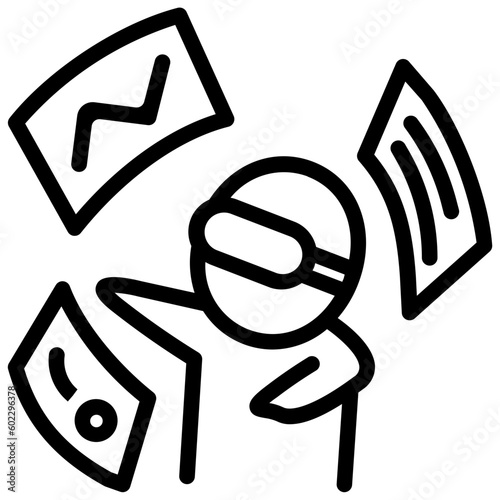 virtual reality outline style icon