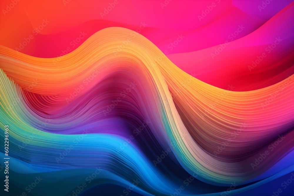 background design color red art concept neon gradient backdrop wavy pink blue flow. Generative AI. background design color red art concept neon gradient backdrop wavy pink blue flow. Generative AI.