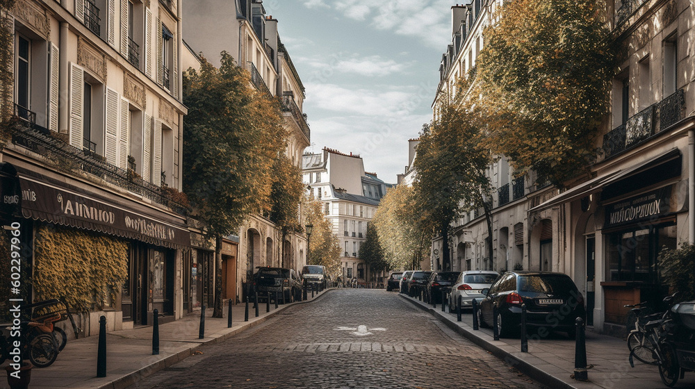View into a street Paris like