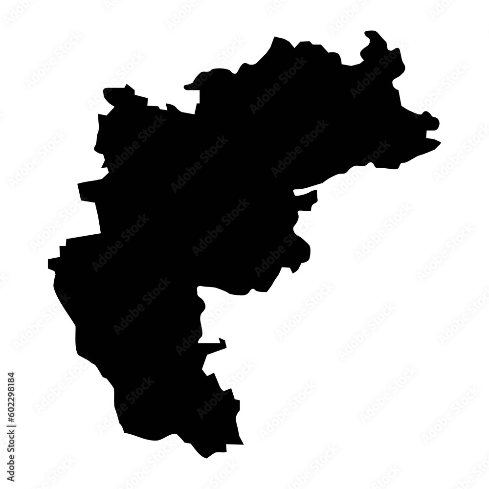 Aizkraukle district map, administrative division of Latvia. Vector illustration.