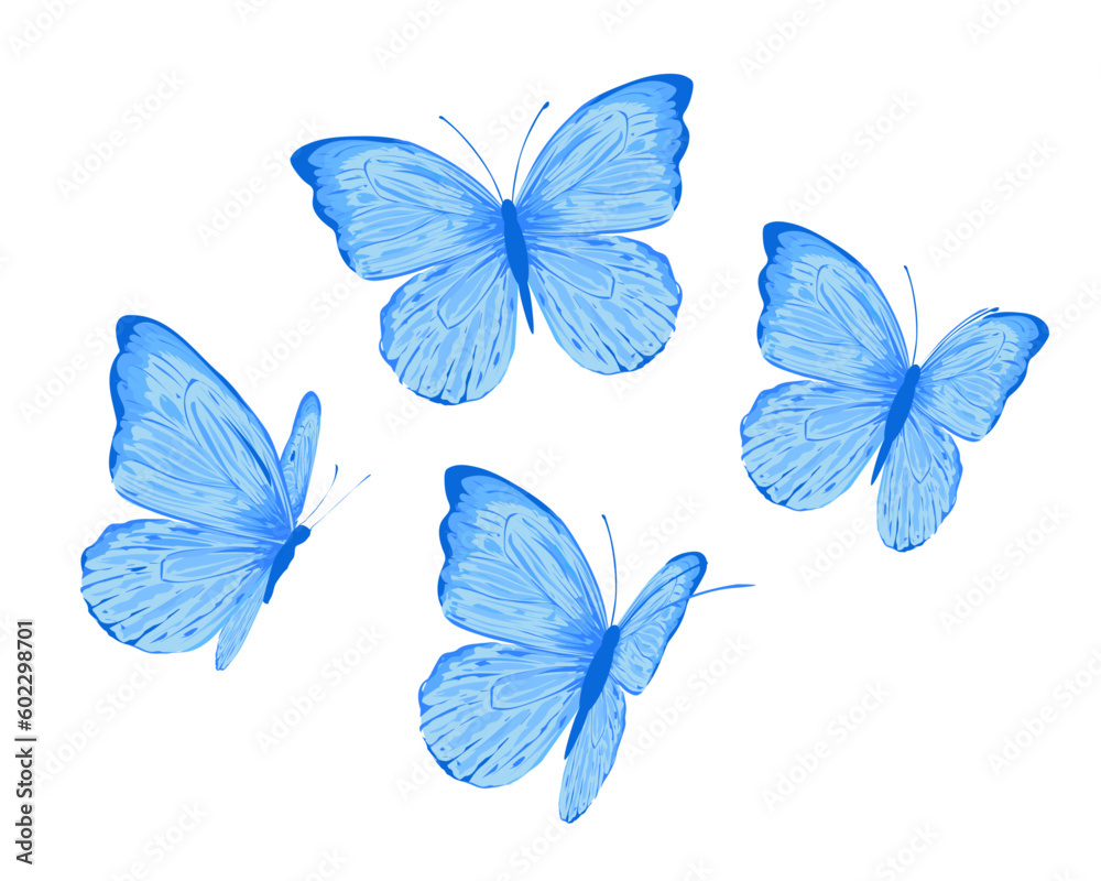 set of butterflies set of butterflies