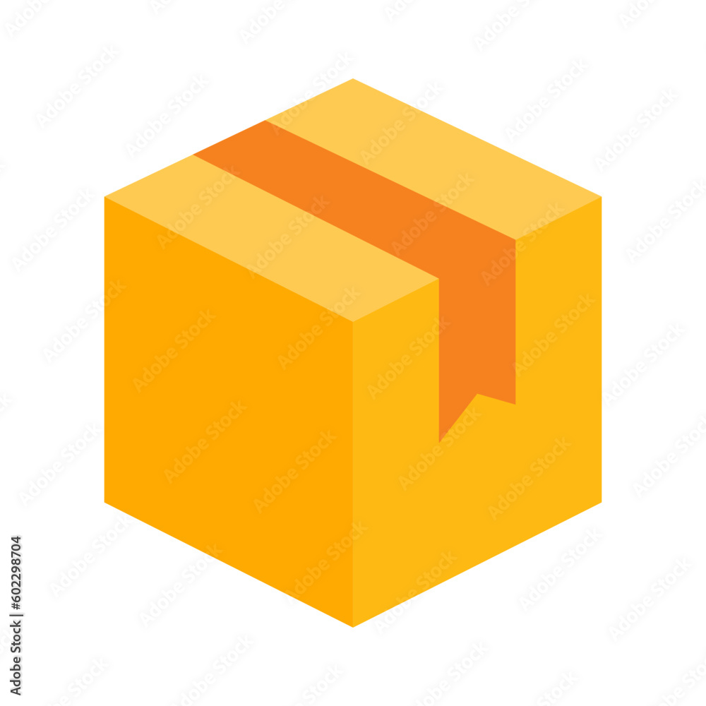 box delivery package yellow Icon button box delivery package yellow Icon button