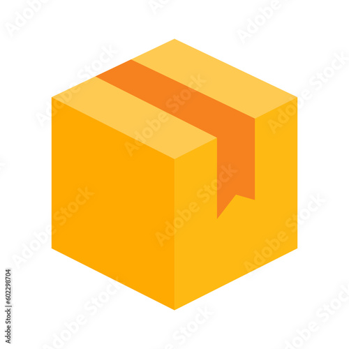 box delivery package yellow Icon button
