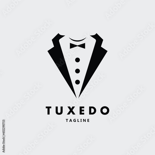 tuxedo logo vector illustration design for use brand identity business