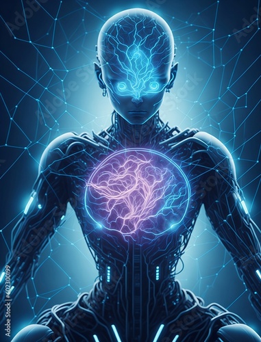 Fototapeta Humanoid cyborg