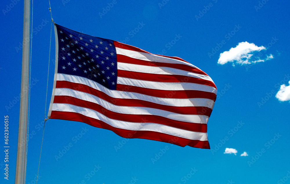Obraz premium American flag on sky