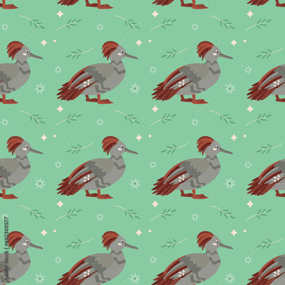 Pattern with duck bird.