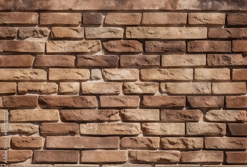 natural brown brick wall texture in photoshop cs6, generative ai