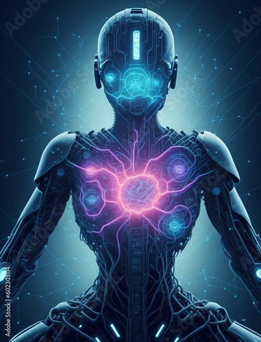Obraz na płótnie Humanoid cyborg