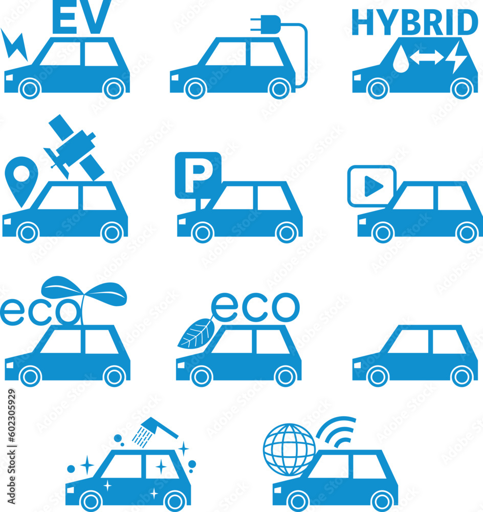 車のアイコンイラストセット 車のアイコンイラストセット