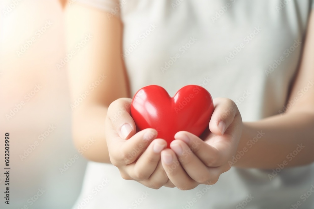 cardiogram woman health family donor hand hold red care valentine love. Generative AI. cardiogram woman health family donor hand hold red care valentine love. Generative AI.