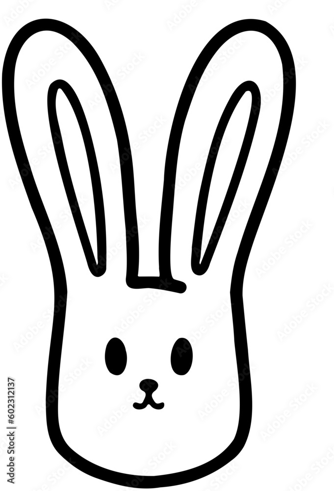 Fototapeta premium rabbit,black line 1