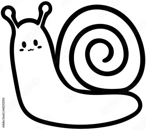 snail,black line