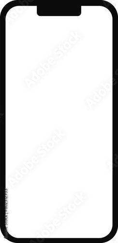 スマートフォン画面のシンプルなイラスト