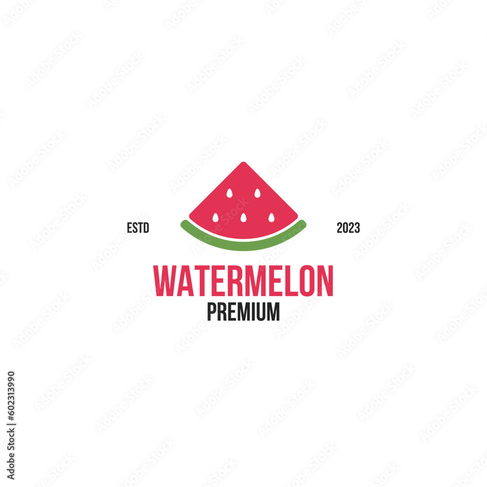 Creative watermelon logo good for fresh organic fruit product design vector illustration Creative watermelon logo good for fresh organic fruit product design vector illustration