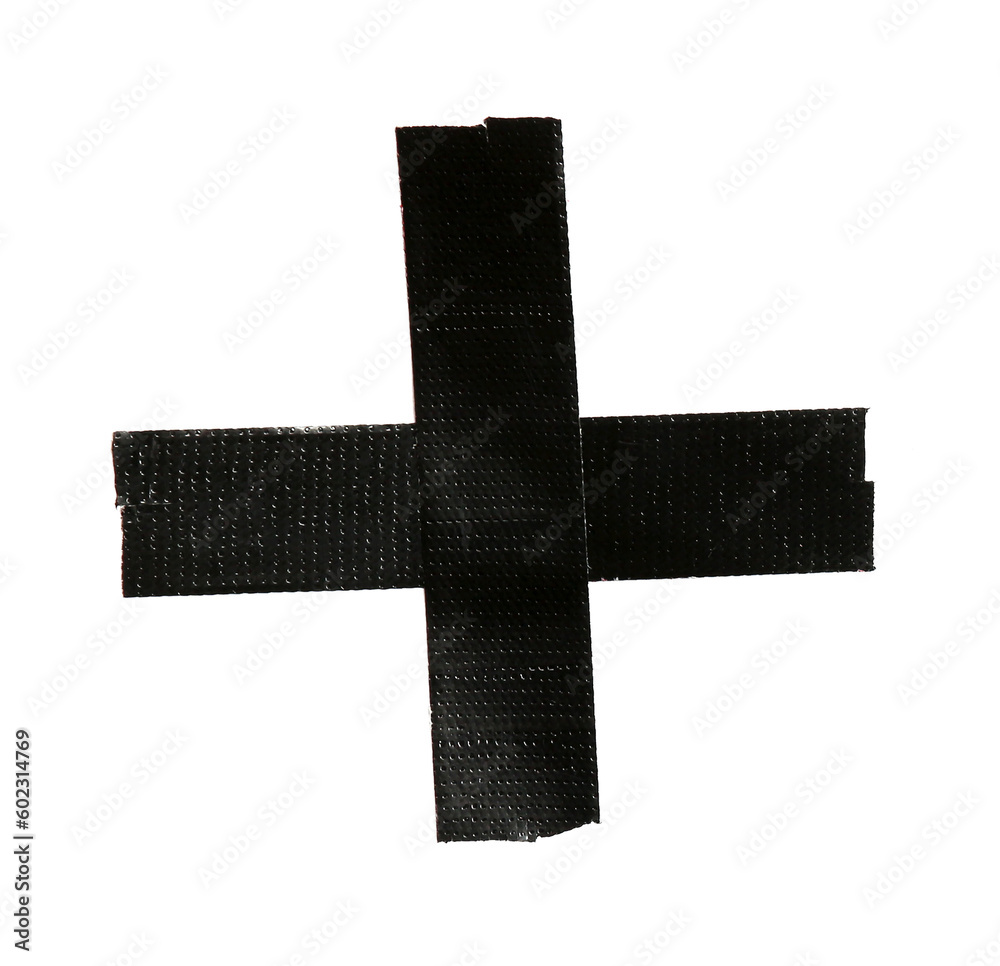 Obraz premium black tape sticker on transparent background png file